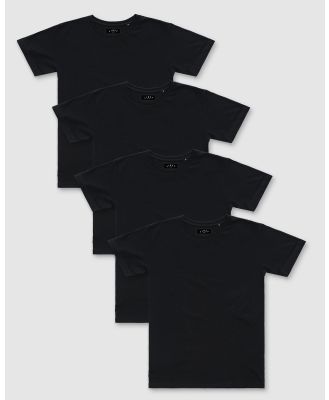 First Division - 4 Pack Weekender Tee - Short Sleeve T-Shirts (Black) 4-Pack Weekender Tee