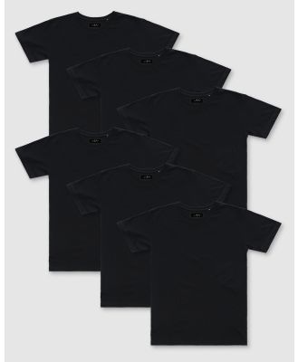 First Division - 6 Pack Weekender Tee - Short Sleeve T-Shirts (Black) 6-Pack Weekender Tee