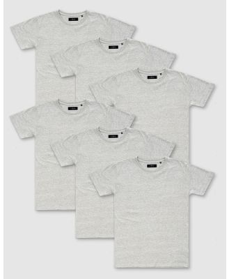 First Division - 6 Pack Weekender Tee - Short Sleeve T-Shirts (Marle Grey) 6-Pack Weekender Tee