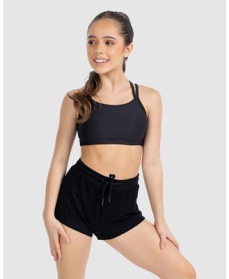 Flo Active - Active Track Shorts   Kids Teens - Shorts (Black) Active Track Shorts - Kids-Teens