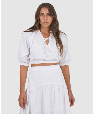 Folksong - Ruby Blouse - Cropped tops (White) Ruby Blouse