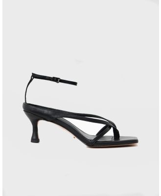 Forcast - Alexia Leather Heels - Mid-low heels (Black) Alexia Leather Heels