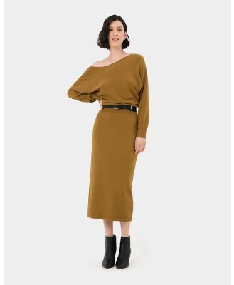 Forcast - Ani Reversible Knit Dress - Dresses (Dark Olive) Ani Reversible Knit Dress