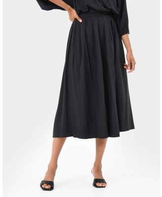 Forcast - Annalia Pleated Skirt - Pleated skirts (Black) Annalia Pleated Skirt