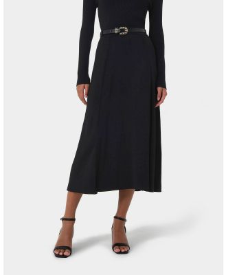 Forcast - Annette A Line Knit Skirt - Skirts (Black) Annette A-Line Knit Skirt