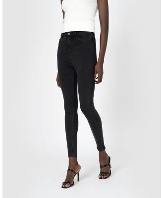 Forcast - Avani High Waisted Jeans - Slim (Black) Avani High-Waisted Jeans