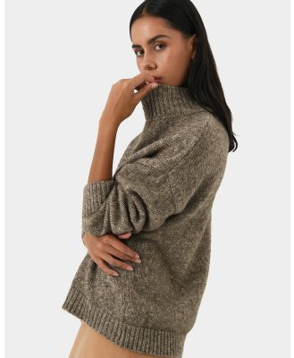 Forcast - Cathy Wool Blend Knit - Jumpers & Cardigans (Tan Beige) Cathy Wool Blend Knit