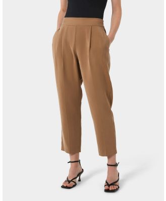 Forcast - Christa Tapered Waistband Pant - Pants (Tan) Christa Tapered Waistband Pant
