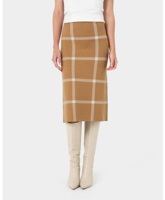 Forcast - Evia Midi Knit Skirt - Skirts (Light Camel) Evia Midi Knit Skirt