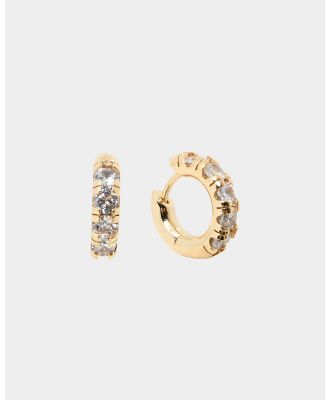 Forcast - Gemma 16k Gold Plated Earrings - Jewellery (Gold White) Gemma 16k Gold Plated Earrings