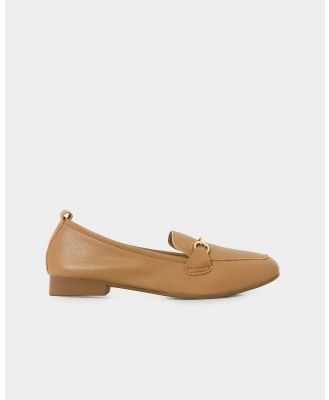 Forcast - Karina Leather Loafer - Flats (Pecan Brown) Karina Leather Loafer