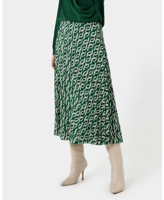 Forcast - Keira Printed Midi Skirt - Pleated skirts (Multi) Keira Printed Midi Skirt