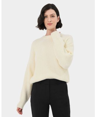 Forcast - Meredith Drop Shoulder Sweater - Jumpers & Cardigans (Ivory) Meredith Drop Shoulder Sweater