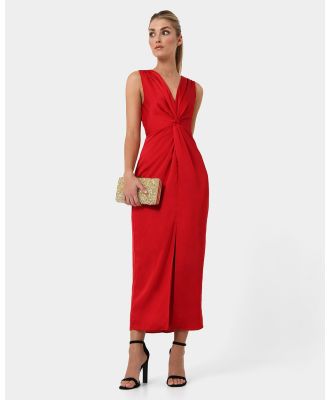 Forcast - Mimi Sleeveless Front Twist Dress - Bodycon Dresses (Red) Mimi Sleeveless Front Twist Dress
