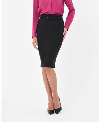 Forcast - Sanvi Belted Pencil Skirt - Pencil skirts (Black) Sanvi Belted Pencil Skirt