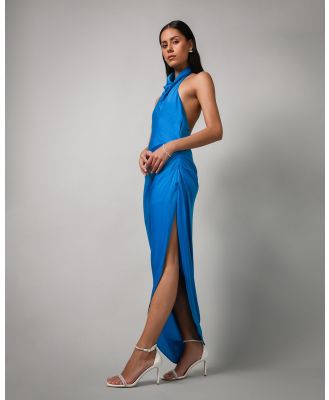 Forcast - Sydney Backless Draped Dress - Bodycon Dresses (Cyan Blue) Sydney Backless Draped Dress
