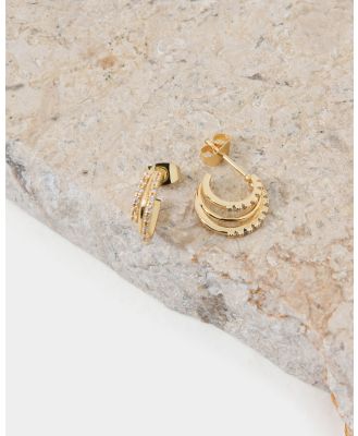Forcast - Viviana 16k Gold Plated Earrings - Jewellery (Gold) Viviana 16k Gold Plated Earrings