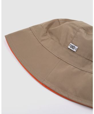 Ford Millinery - Bobby Nylon Bucket Hat - Hats (Tan) Bobby Nylon Bucket Hat
