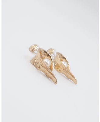 Ford Millinery - Valentine Earrings - Jewellery (Gold White) Valentine Earrings