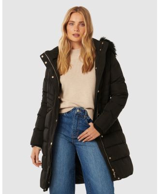 Forever New - Ariana Belted Puffer Jacket - Coats & Jackets (black) Ariana Belted Puffer Jacket