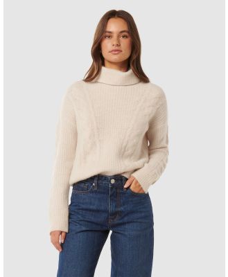 Forever New - Blaire Engineered Cable Knit Jumper - Jumpers & Cardigans (white) Blaire Engineered Cable Knit Jumper