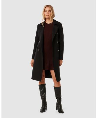 Forever New - Cindy Classic Trench Coat - Trench Coats (Black) Cindy Classic Trench Coat