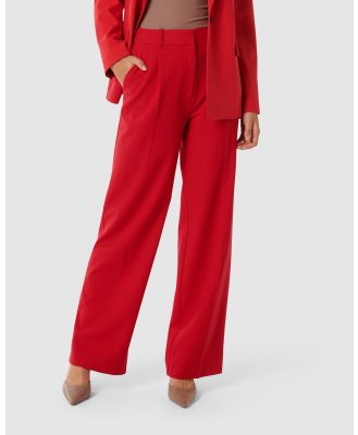 Forever New - Emily Wide Leg Pants - Pants (Red) Emily Wide Leg Pants
