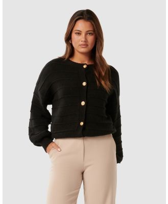 Forever New - Monroe Cropped Knit Cardigan - Jumpers & Cardigans (Black) Monroe Cropped Knit Cardigan