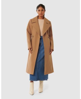 Forever New - Polly Petite Wrap Coat - Coats & Jackets (Brown) Polly Petite Wrap Coat