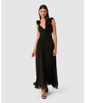 Forever New - Selena Ruffle Shoulder Maxi Dress - Bridesmaid Dresses (black) Selena Ruffle Shoulder Maxi Dress