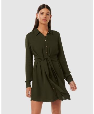 Forever New - Sherri Mini Shirt Dress - Dresses (green) Sherri Mini Shirt Dress