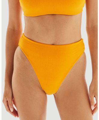 Form and Fold - The 90s Rise High Waisted Bottom - Bikini Bottoms (Orange) The 90s Rise High Waisted Bottom