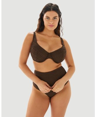 Form and Fold - The Line Underwire D G Top - Bikini Tops (Espresso) The Line Underwire D-G Top