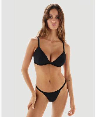 Form and Fold - The Triangle Underwire D G Top - Bikini Bottoms (Black) The Triangle Underwire D-G Top