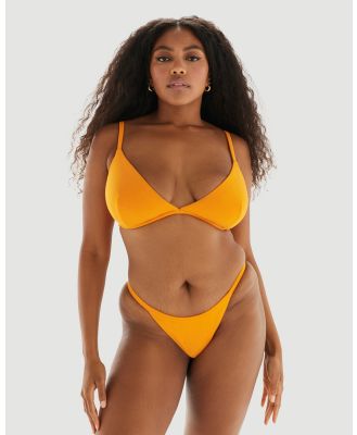 Form and Fold - The Triangle Underwire D G Top - Bikini Bottoms (Orange) The Triangle Underwire D-G Top