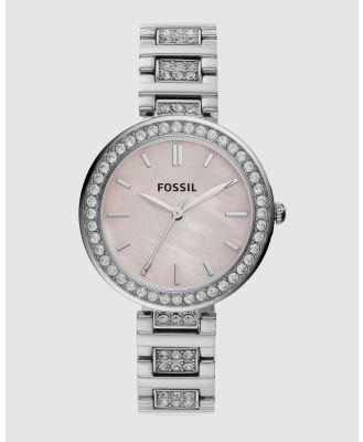 Fossil - Fossil Karli Silver Watch BQ3182 - Watches (Silver) Fossil Karli Silver Watch BQ3182