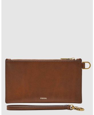 Fossil - Gift Brown Wristlet - Wallets (brown) Gift Brown Wristlet