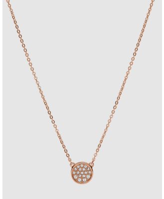 Fossil - Necklace Rose Gold Tone Pendant Necklace - Jewellery (Rose Gold) Necklace Rose Gold Tone Pendant Necklace