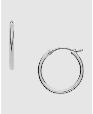 Fossil - Silver Tone Hoop Earring - Jewellery (Silver) Silver-Tone Hoop Earring