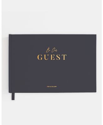 Fox & Fallow - Be Our Guest Book - All Stationery (Charcoal) Be Our Guest Book