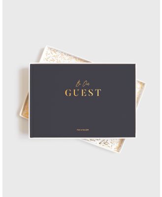 Fox & Fallow - Be Our Guest Book Boxed - All Stationery (Charcoal) Be Our Guest Book Boxed