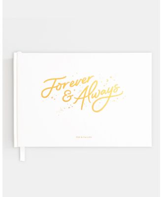 Fox & Fallow - Forever & Always Prompted Wedding Guest Book - All Stationery (White) Forever & Always Prompted Wedding Guest Book