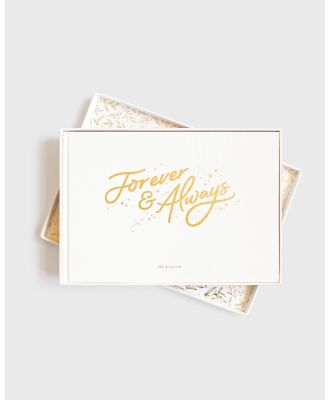 Fox & Fallow - Forever & Always Prompted Wedding Guest Book Boxed - All Stationery (White) Forever & Always Prompted Wedding Guest Book Boxed
