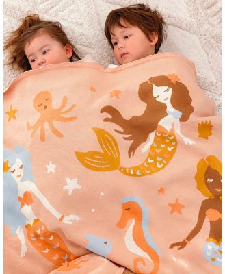 Fox & Fallow - Mermaids Luxe Knitted Blanket - Accessories (Pink-Multi) Mermaids Luxe Knitted Blanket