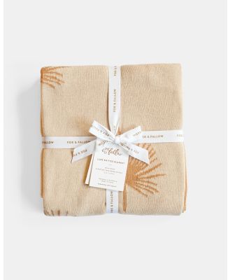 Fox & Fallow - Palmetto Reversible Luxe Knitted Blanket - Accessories (Neutrals) Palmetto Reversible Luxe Knitted Blanket