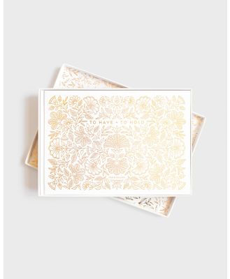 Fox & Fallow - Wedding Guest Book Boxed - All Stationery (White) Wedding Guest Book Boxed