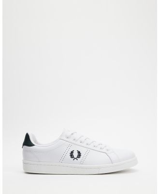 Fred Perry - B721 Leather Sneakers   Unisex - Sneakers (White & Navy) B721 Leather Sneakers - Unisex