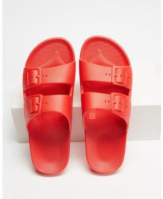 Freedom Moses - Slides   Kids - Casual Shoes (Red) Slides - Kids