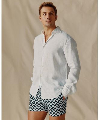 Frescobol Carioca - Antonio Linen Shirt - Shirts & Polos (White) Antonio Linen Shirt