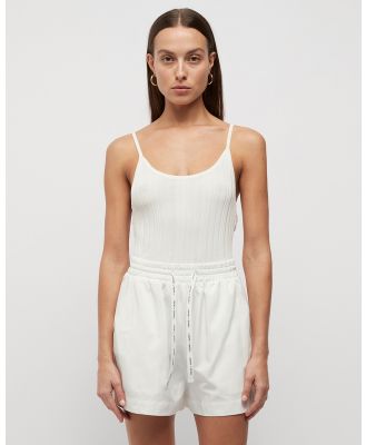 FRIEND of AUDREY - Reflection Ribbed Knit Singlet - T-Shirts & Singlets (White) Reflection Ribbed Knit Singlet